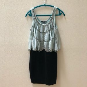 Riley and James sleeveless mint and black dress